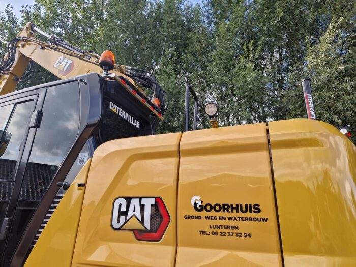 RVS Toplampbeugel achterzijde Caterpillar kraan cabines